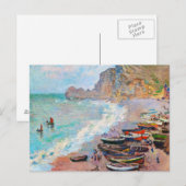 Der Strand von Etretat Claude Monet Postkarte (Vorne/Hinten)