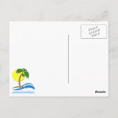 Der Strand von Florida inspiriert die Postkarte (Rückseite)