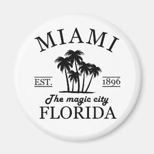 Der Strand von Miami City in Florida Magnet