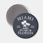 Der Strand von Miami City in Florida Magnet (Vorderseite/Rückseite)