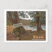 "DER STRAND VON MOLOA AUS DEM BEATEN" POSTKARTE (Vorderseite)