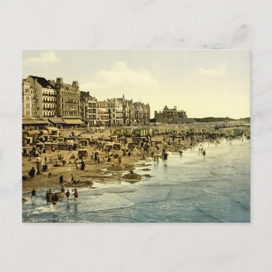 Der Strand von Ostende Belgien Postkarte (Vorderseite)