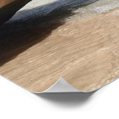 Der Strand von Sardinien mit einem großen Plakat a (Ecke)