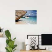 Der Strand von Sardinien mit einem großen Plakat a (Heimbüro)