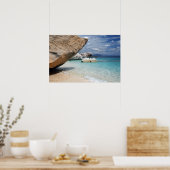Der Strand von Sardinien mit einem großen Plakat a (Küche)