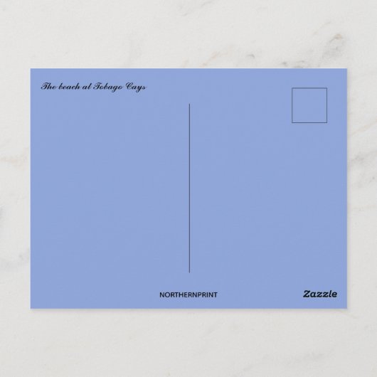 Der Strand von Tobago Cays Postkarte (Rückseite)
