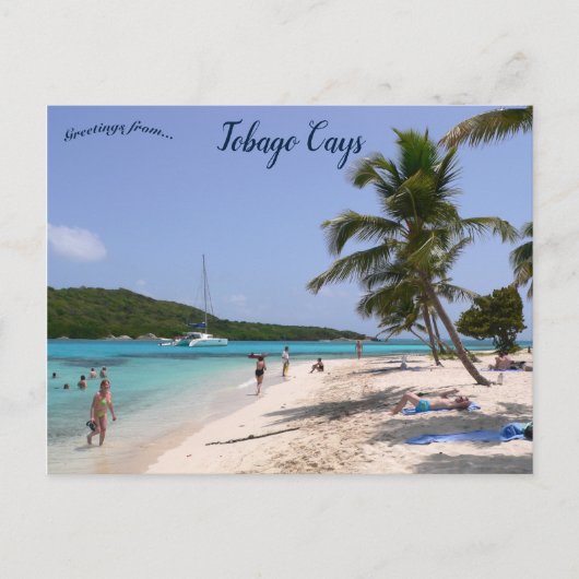 Der Strand von Tobago Cays Postkarte (Vorderseite)