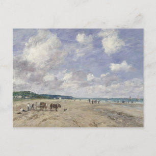 Der Strand von Tourgeville, 1893 Postkarte