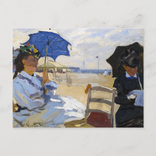 Der Strand von Trouville Claude Monet Postkarte (Vorderseite)
