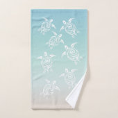 Der Strand von White Turtles Badhandtuch Set (Handtuch)