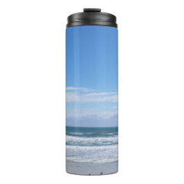 Der Strand wartet auf Sie Thermosbecher