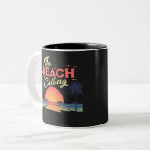 der Strand Zweifarbige Tasse (Vorderseite Links)