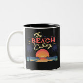 der Strand Zweifarbige Tasse (Links)
