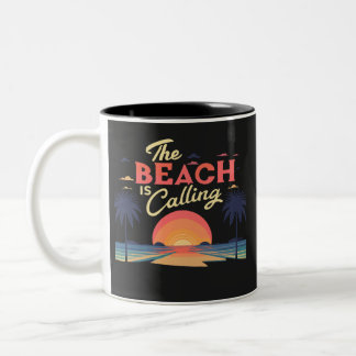 der Strand Zweifarbige Tasse