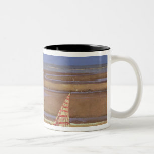 Der Strand Zweifarbige Tasse