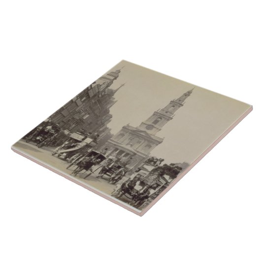 Der Strang, c.1880 (Sepia-Foto) Fliese (Seite)