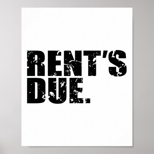 Der strapazierfähige Bodybuilder der Rent's due Wo Poster (Vorne)