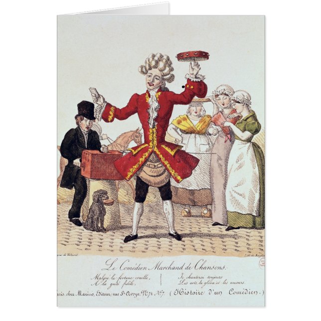 Der Straßen-Sänger, graviert von Alois Senefelder (Vorne)