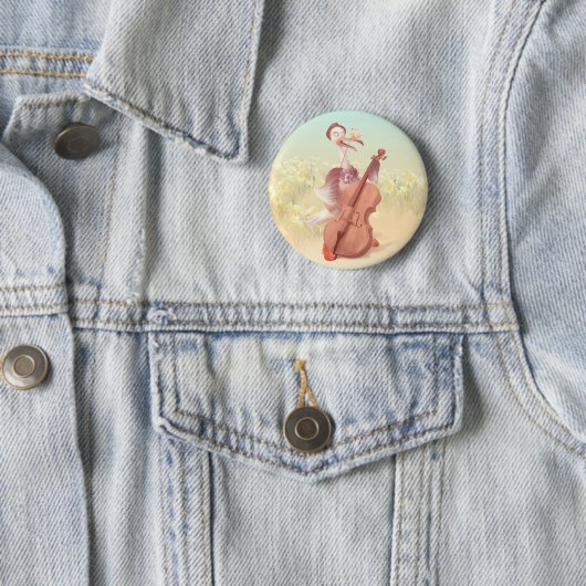 Der Strauß, der Cello spielt Button (Beispiel)