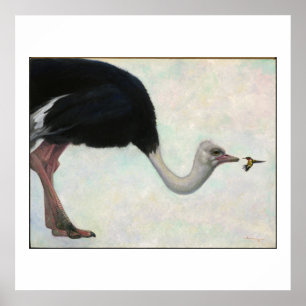 Der Strauß und der Hummingvogel von Bryn Barnard Poster