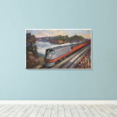 Der Streamline-Zug von Hiawatha Leinwanddruck (Insitu (Holzboden))