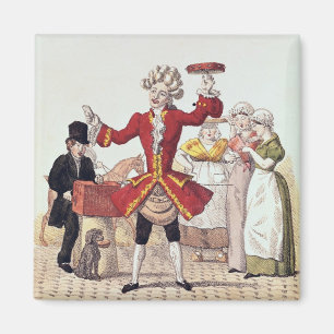 Der Street Singer, graviert von Alois Senefelder Magnet