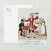 Der Street Singer, graviert von Alois Senefelder Postkarte (Vorne/Hinten)