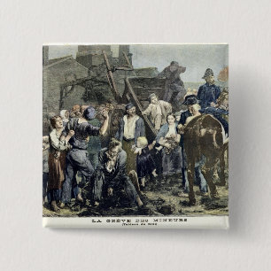Der Streik des Bergmannes in Carmaux Button