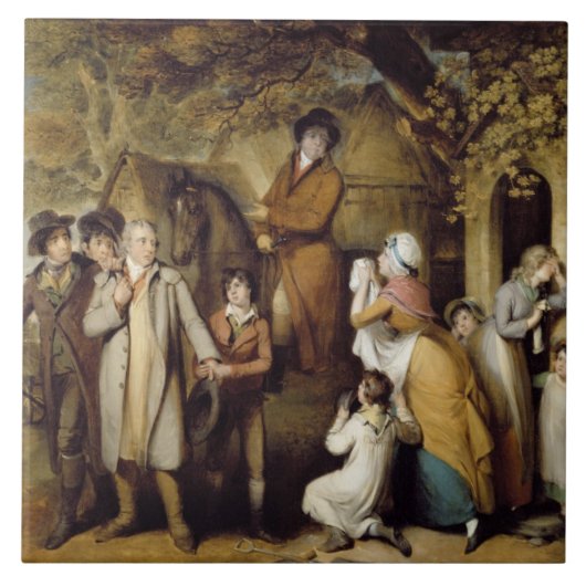 Der strenge Verwalter oder unglücklicher Pächter Fliese (Vorderseite)