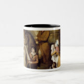 Der strenge Verwalter oder unglücklicher Pächter Zweifarbige Tasse (Mittel)