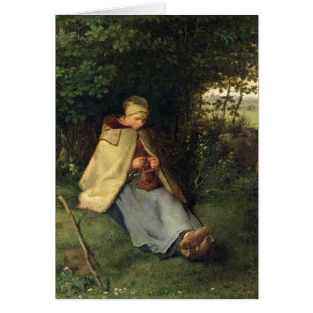 Der Stricker oder, der SitzShepherdess, 1858-60 (Vorne)