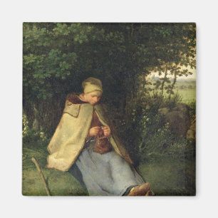 Der Stricker oder, der SitzShepherdess, 1858-60 Magnet