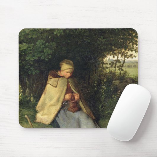 Der Stricker oder, der SitzShepherdess, 1858-60 Mousepad (Mit Mouse)