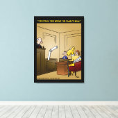 "Der Strohhalm, der das Kamel in den Rücken geriss Leinwanddruck (Insitu (Holzboden))