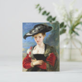 Der Strohhut Peter Paul Rubens Meisterwerk Postkarte (Stehend Vorderseite)