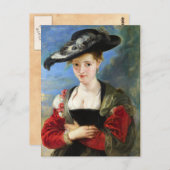 Der Strohhut Peter Paul Rubens Meisterwerk Postkarte (Vorne/Hinten)