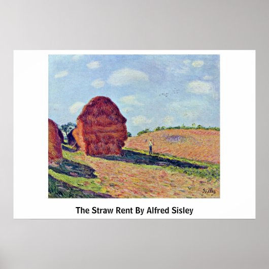 Der Strohmiete von Alfred Sisley Poster (Vorne)