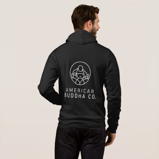 Der Stromausfall-Männer Amerikaner-Buddhas Co. Hoodie (Schwarz voll)