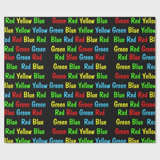 Der Stroop Test (dunkel) Geschenkpapier (Flach)