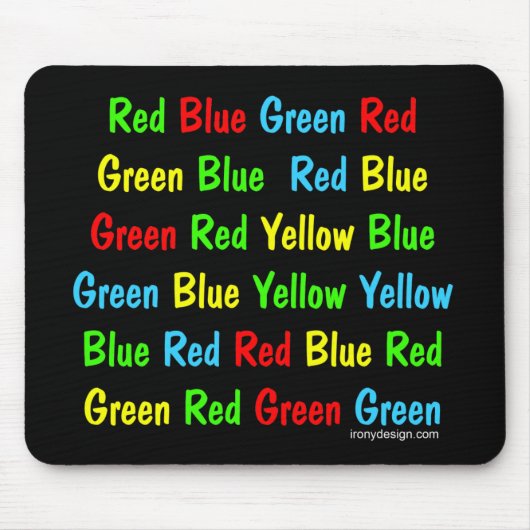 Der Stroop Test Mousepad (Vorne)