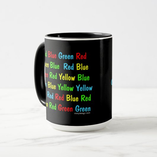 Der Stroop Test Tasse (Vorderseite Links)