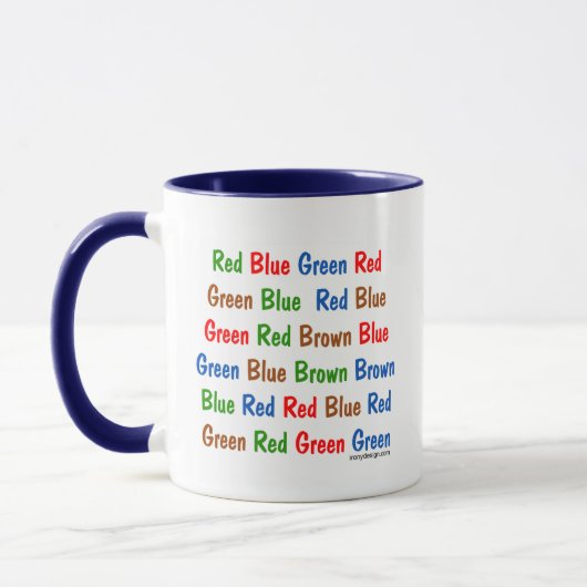 Der Stroop Test Tasse (Links)