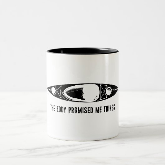 Der Strudel hat mir Dinge versprochen Kayak Zweifarbige Tasse (Mittel)