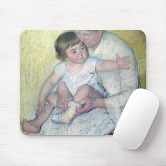 Der Strumpf, Mary Cassatt Mousepad (Mit Mouse)