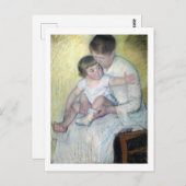 Der Strumpf, Mary Cassatt Postkarte (Vorne/Hinten)