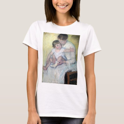 Der Strumpf, Mary Cassatt T-Shirt (Vorderseite)