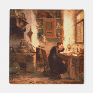 Der Student der Chemie und der Apotheke Magnet