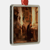 Der Student der Chemie und der Apotheke Silbernes Ornament (Rechts)
