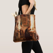 Der Student der Chemie und der Apotheke Tasche (Von Nahem)