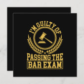 Der Student ist schuldig, die Bar-Prüfung zu beste Einladung (Vorne/Hinten)